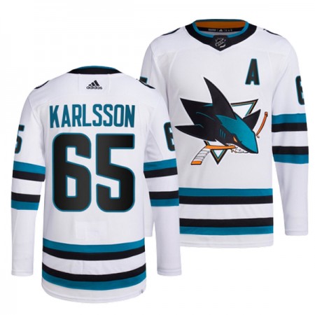 San Jose Sharks Erik Karlsson 65 Weiss Trikot Authentic - Herren